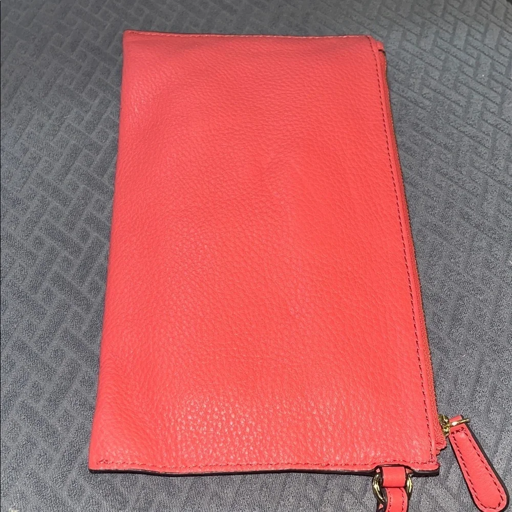 Michael Kors Coral Wristlet with Gold Logo